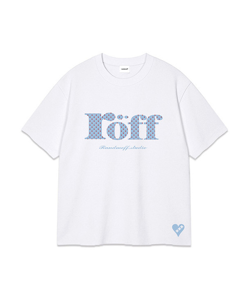 RANDOMOFF（ランダムオフ）の「ROEFF TYPE PLAY DOT OVER FIT T-SHIRT [SKY] (3color)（Tシャツ/カットソー・レディース・ホワイト/ライトグレー/ブラック・SMALL/MEDIUM/LARGE/X-LARGE）」の2枚目の写真