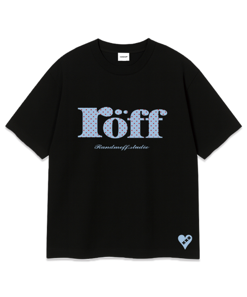 RANDOMOFF（ランダムオフ）の「ROEFF TYPE PLAY DOT OVER FIT T-SHIRT [SKY] (3color)（Tシャツ/カットソー・レディース・ホワイト/ライトグレー/ブラック・SMALL/MEDIUM/LARGE/X-LARGE）」の5枚目の写真