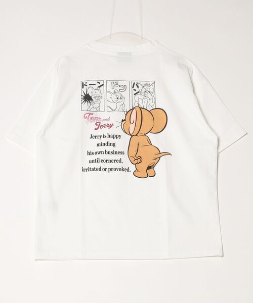 Tom&Jerry(トムアンドジェリー)の「【TOM&JERRY/トムとジェリー】キャラクタープリント 刺繍 バックプリント ポケ付き半袖Tシャツ(吸水速乾・UV対策) ユニセックス(Tシャツ/カットソー・メンズ・オフホワイト/ブラック/ホワイト/スミクロ・MEDIUM/LARGE)」の6枚目の写真
