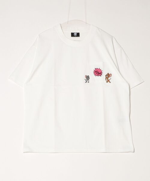 Tom&Jerry(トムアンドジェリー)の「【TOM&JERRY/トムとジェリー】キャラクタープリント 刺繍 バックプリント ポケ付き半袖Tシャツ(吸水速乾・UV対策) ユニセックス(Tシャツ/カットソー・メンズ・オフホワイト/ブラック/ホワイト/スミクロ・MEDIUM/LARGE)」の12枚目の写真