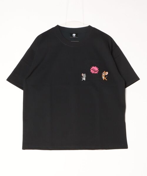 Tom&Jerry(トムアンドジェリー)の「【TOM&JERRY/トムとジェリー】キャラクタープリント 刺繍 バックプリント ポケ付き半袖Tシャツ(吸水速乾・UV対策) ユニセックス(Tシャツ/カットソー・メンズ・オフホワイト/ブラック/ホワイト/スミクロ・MEDIUM/LARGE)」の14枚目の写真