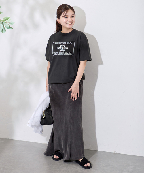 HANDTEX（ハンドテックス）の「《追加》別注【HANDTEX/ハンドテックス】プリントTEE（Tシャツ/カットソー・レディース・ネイビー/ブラック系その他/ブラック/ホワイト・FREE）」の6枚目の写真