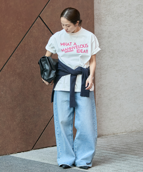 HANDTEX（ハンドテックス）の「《追加》別注【HANDTEX/ハンドテックス】プリントTEE（Tシャツ/カットソー・レディース・ネイビー/ブラック系その他/ブラック/ホワイト・FREE）」の7枚目の写真