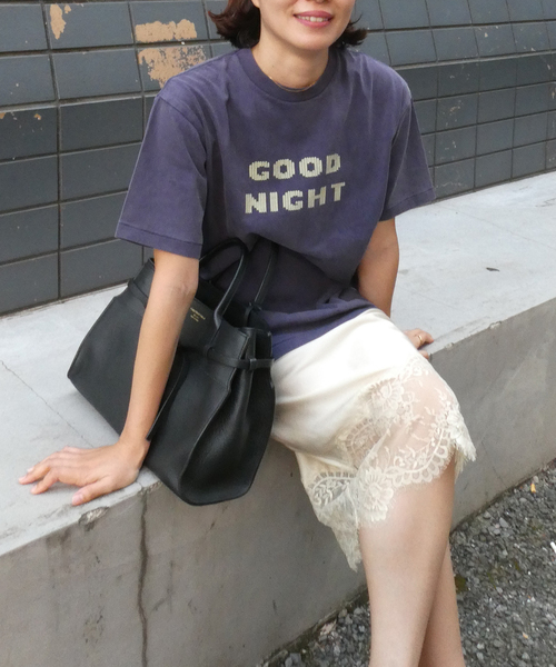 HANDTEX（ハンドテックス）の「《追加》別注【HANDTEX/ハンドテックス】プリントTEE（Tシャツ/カットソー・レディース・ネイビー/ブラック系その他/ブラック/ホワイト・FREE）」の12枚目の写真