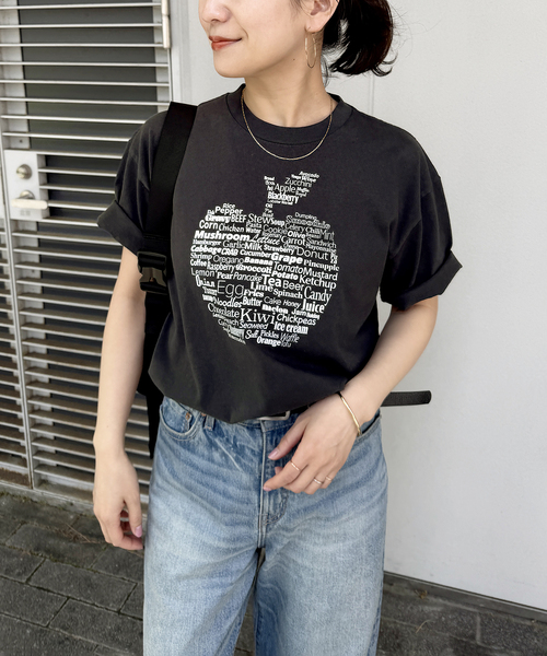 HANDTEX（ハンドテックス）の「《追加》別注【HANDTEX/ハンドテックス】プリントTEE（Tシャツ/カットソー・レディース・ネイビー/ブラック系その他/ブラック/ホワイト・FREE）」の14枚目の写真