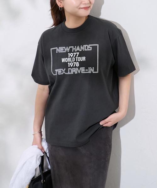 HANDTEX（ハンドテックス）の「《追加》別注【HANDTEX/ハンドテックス】プリントTEE（Tシャツ/カットソー・レディース・ネイビー/ブラック系その他/ブラック/ホワイト・FREE）」の20枚目の写真
