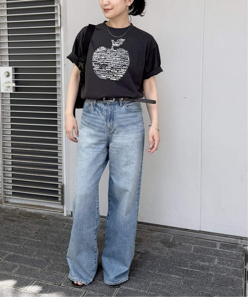 HANDTEX(ハンドテックス)の「《WEB限定追加》別注【HANDTEX/ハンドテックス】プリントTEE(Tシャツ/カットソー・レディース・ネイビー/ブラック系その他/ブラック/ホワイト・FREE)」の5枚目の写真