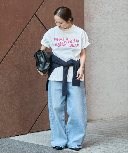 HANDTEX(ハンドテックス)の「《WEB限定追加》別注【HANDTEX/ハンドテックス】プリントTEE(Tシャツ/カットソー・レディース・ネイビー/ブラック系その他/ブラック/ホワイト・FREE)」の7枚目の写真