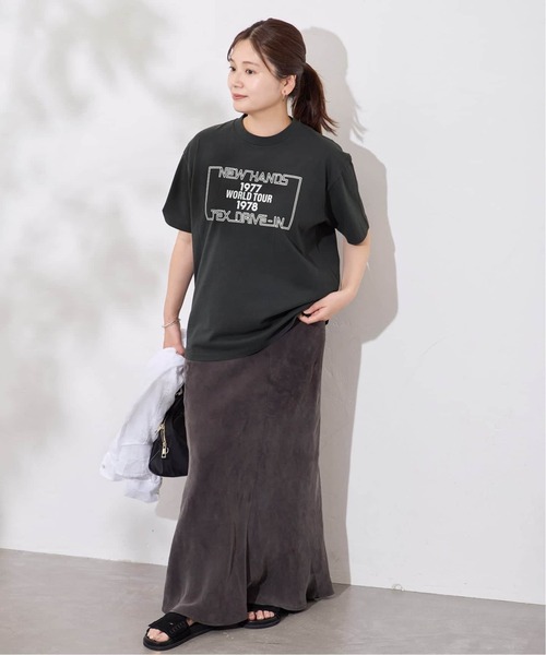 HANDTEX(ハンドテックス)の「《WEB限定追加》別注【HANDTEX/ハンドテックス】プリントTEE(Tシャツ/カットソー・レディース・ネイビー/ブラック系その他/ブラック/ホワイト・FREE)」の13枚目の写真
