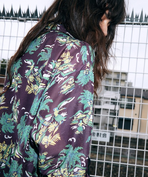LE CIEL BLEU（ルシェルブルー）の「トロピカルプリントシアーシャツ / Tropical Print Sheer Shirt（シャツ/ブラウス・レディース・ライトブルー/ボルドー・36）」の17枚目の写真