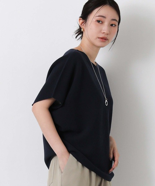 Gready Brilliant(グレディブリリアン)の「ホールガーメントアシメフレンチニット(ニット/セーター・レディース・グレイッシュベージュ/ネイビー/イエロー・FREE)」の19枚目の写真