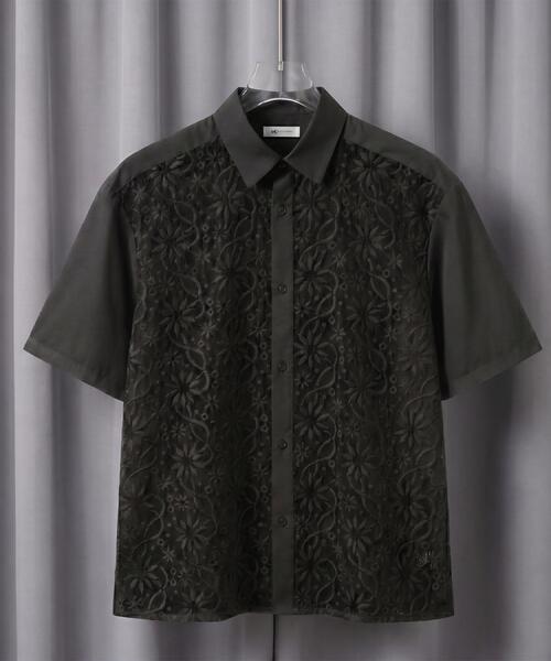 tk.TAKEO KIKUCHI(ティーケータケオキクチ)の「【昨年売上1500枚超え!】ボタニカルレースシャツ/フラワーデザイン/レース/大人気/モード/キレイ目(シャツ/ブラウス・メンズ・ブラック/ホワイト/ネイビー・02/03/04)」の10枚目の写真