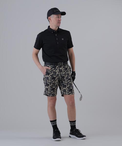 St ANDREWS（セントアンドリュース）の「【St ANDREWS】【吸水速乾】ロゴボーダージャガード無地半袖シャツ (MENS)（ポロシャツ・メンズ・グリーン/ホワイト/ブラック・LL/M/L）」の5枚目の写真