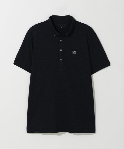 St ANDREWS（セントアンドリュース）の「【St ANDREWS】【吸水速乾】ロゴボーダージャガード無地半袖シャツ (MENS)（ポロシャツ・メンズ・グリーン/ホワイト/ブラック・LL/M/L）」の7枚目の写真