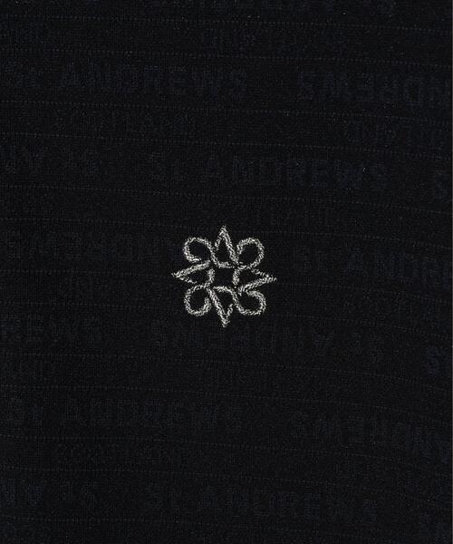 St ANDREWS（セントアンドリュース）の「【St ANDREWS】【吸水速乾】ロゴボーダージャガード無地半袖シャツ (MENS)（ポロシャツ・メンズ・グリーン/ホワイト/ブラック・LL/M/L）」の8枚目の写真
