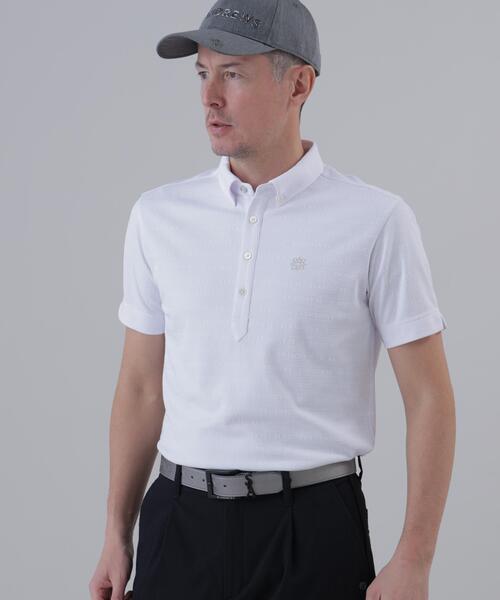 St ANDREWS（セントアンドリュース）の「【St ANDREWS】【吸水速乾】ロゴボーダージャガード無地半袖シャツ (MENS)（ポロシャツ・メンズ・グリーン/ホワイト/ブラック・LL/M/L）」の11枚目の写真