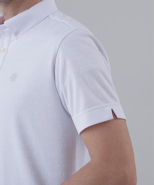 St ANDREWS（セントアンドリュース）の「【St ANDREWS】【吸水速乾】ロゴボーダージャガード無地半袖シャツ (MENS)（ポロシャツ・メンズ・グリーン/ホワイト/ブラック・LL/M/L）」の16枚目の写真