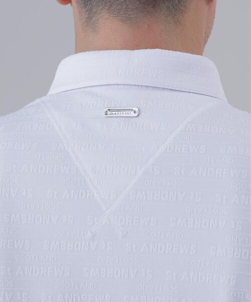 St ANDREWS（セントアンドリュース）の「【St ANDREWS】【吸水速乾】ロゴボーダージャガード無地半袖シャツ (MENS)（ポロシャツ・メンズ・グリーン/ホワイト/ブラック・LL/M/L）」の18枚目の写真