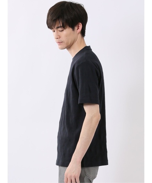 TAKA-Q（タカキュー）の「【綿混】タカキュー ジオメトリック ジャガード クルーネック 半袖 Tシャツ（Tシャツ/カットソー・メンズ・ベージュ/ネイビー・LARGE/X-LARGE/MEDIUM）」の19枚目の写真