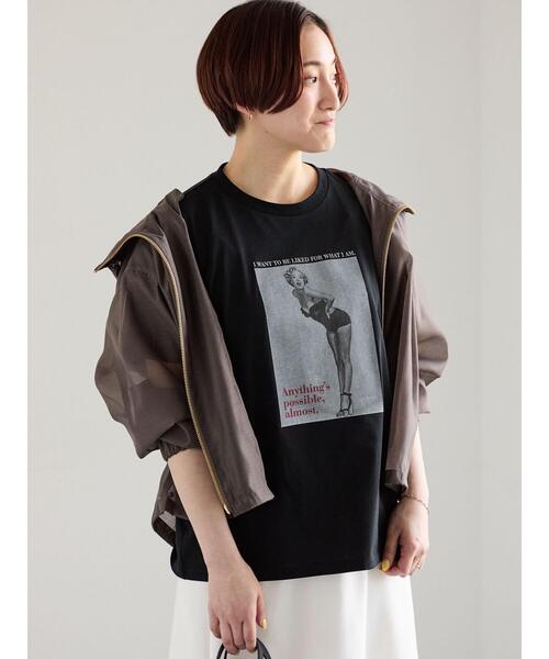 Te chichi(テチチ)の「マリリンモンローモノクロフォトTシャツ(Tシャツ/カットソー・レディース・オフホワイト・F)」の4枚目の写真