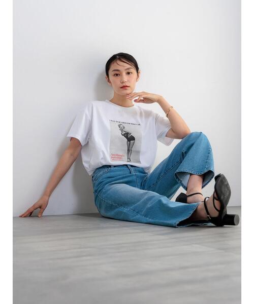 Te chichi(テチチ)の「マリリンモンローモノクロフォトTシャツ(Tシャツ/カットソー・レディース・オフホワイト・F)」の12枚目の写真