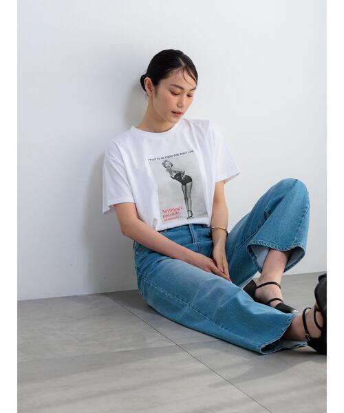 Te chichi(テチチ)の「マリリンモンローモノクロフォトTシャツ(Tシャツ/カットソー・レディース・オフホワイト・F)」の14枚目の写真