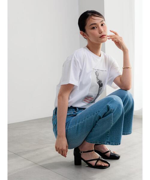 Te chichi(テチチ)の「マリリンモンローモノクロフォトTシャツ(Tシャツ/カットソー・レディース・オフホワイト・F)」の19枚目の写真