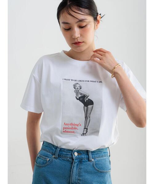 Te chichi(テチチ)の「マリリンモンローモノクロフォトTシャツ(Tシャツ/カットソー・レディース・オフホワイト・F)」の22枚目の写真