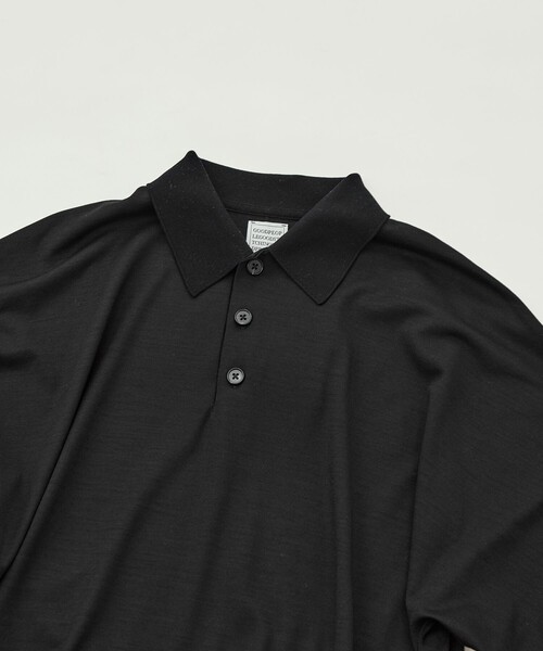 GOOD PEOPLE GOOD STITCHING GOOD PRODUCT(グッドピープルグッドスティッチンググッドプロダクト)の「【GOOD PEOPLE GOOD STITCHING GOOD PRODUCT/グッドピープルグッドスティッチンググッドプロダクト】Knit Reduced Collar Half Sleeve Polo(ポロシャツ・メンズ・ブラック/ダークグレー・S/M/L)」の9枚目の写真