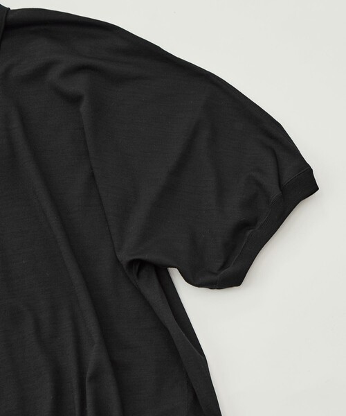 GOOD PEOPLE GOOD STITCHING GOOD PRODUCT(グッドピープルグッドスティッチンググッドプロダクト)の「【GOOD PEOPLE GOOD STITCHING GOOD PRODUCT/グッドピープルグッドスティッチンググッドプロダクト】Knit Reduced Collar Half Sleeve Polo(ポロシャツ・メンズ・ブラック/ダークグレー・S/M/L)」の10枚目の写真