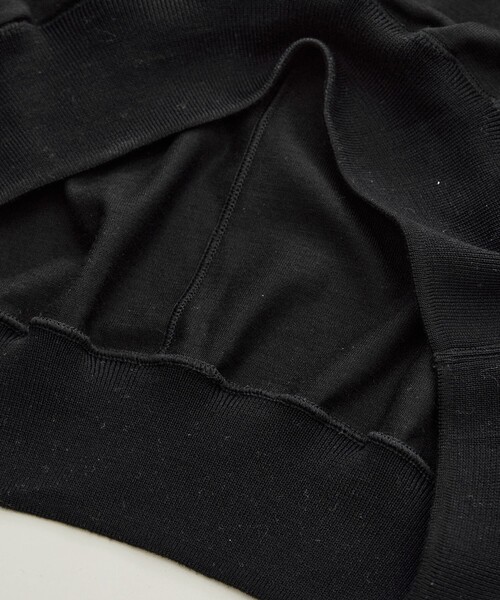 GOOD PEOPLE GOOD STITCHING GOOD PRODUCT(グッドピープルグッドスティッチンググッドプロダクト)の「【GOOD PEOPLE GOOD STITCHING GOOD PRODUCT/グッドピープルグッドスティッチンググッドプロダクト】Knit Reduced Collar Half Sleeve Polo(ポロシャツ・メンズ・ブラック/ダークグレー・S/M/L)」の13枚目の写真
