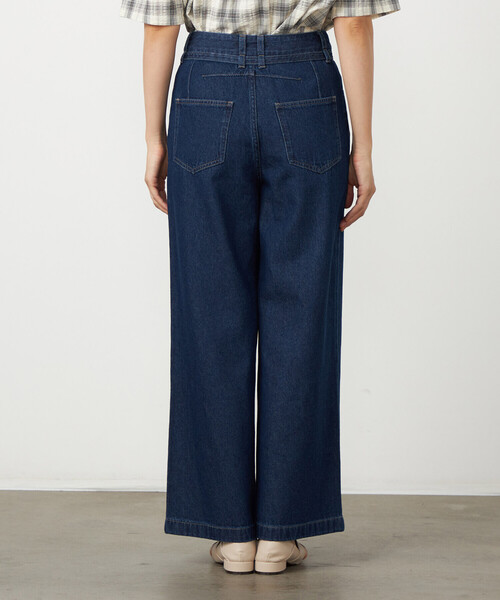 COMME CA ISM(コムサイズム)の「デニムワイドパンツ(デニムパンツ・レディース・ネイビー/ブルー・LARGE/MEDIUM)」の13枚目の写真