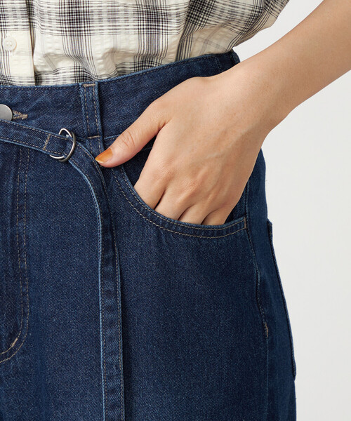 COMME CA ISM(コムサイズム)の「デニムワイドパンツ(デニムパンツ・レディース・ネイビー/ブルー・LARGE/MEDIUM)」の16枚目の写真