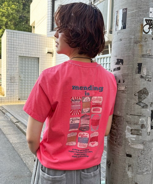DOUBLE NAME(ダブルネーム)の「Mending BACKモチーフTEE(Tシャツ/カットソー・レディース・レッド/ブルー/オフホワイト・FREE)」の8枚目の写真