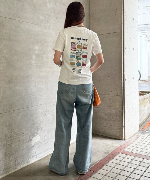 DOUBLE NAME(ダブルネーム)の「Mending BACKモチーフTEE(Tシャツ/カットソー・レディース・レッド/ブルー/オフホワイト・FREE)」の12枚目の写真