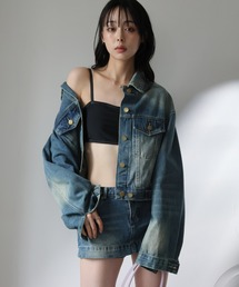 【セットアップ】デニムジャケット＆ミニスカート　インナーパンツ付き