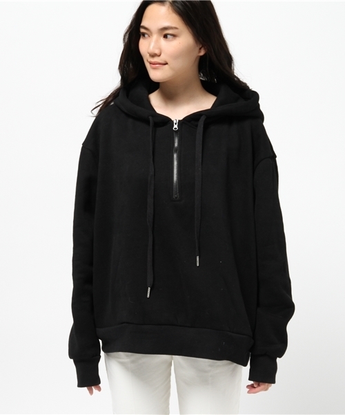OUTLET（アウトレット）の「【IKUMI】PATCHWORKPULLOVER（Tシャツ/カットソー・レディース・ブラック/ホワイト・FREE）」の3枚目の写真
