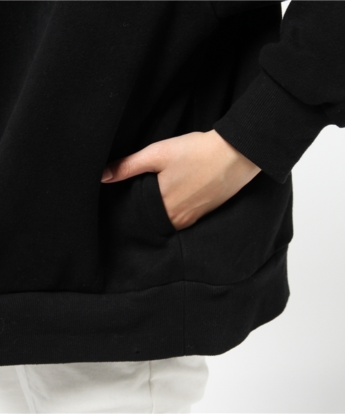 OUTLET（アウトレット）の「【IKUMI】PATCHWORKPULLOVER（Tシャツ/カットソー・レディース・ブラック/ホワイト・FREE）」の9枚目の写真