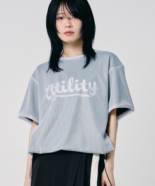 EFFECTEN(エフェクテン)の「mt10571-Basic logo reversible mesh Tee リバーシブルメッシュTシャツ(efdig-05)(Tシャツ/カットソー・メンズ・ブラウン系その他/グレー系その他/ブラック×イエロー・M/L)」の3枚目の写真