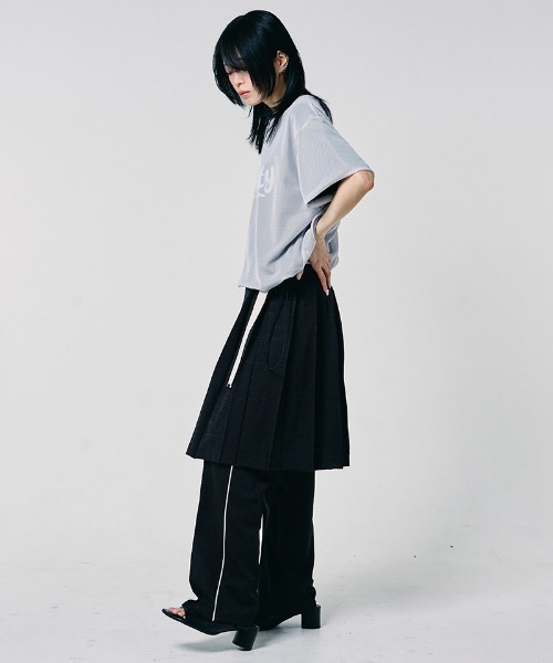 EFFECTEN(エフェクテン)の「mt10571-Basic logo reversible mesh Tee リバーシブルメッシュTシャツ(efdig-05)(Tシャツ/カットソー・メンズ・ブラウン系その他/グレー系その他/ブラック×イエロー・M/L)」の20枚目の写真