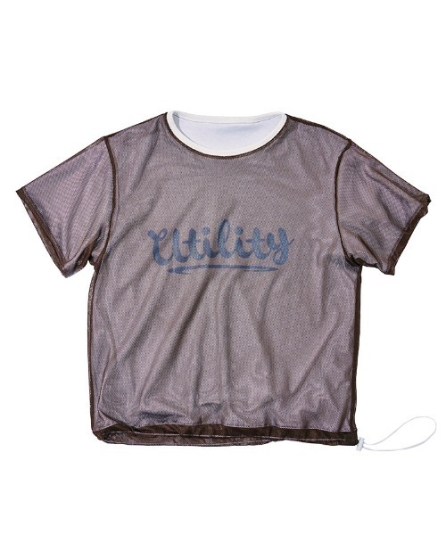 EFFECTEN(エフェクテン)の「mt10571-Basic logo reversible mesh Tee リバーシブルメッシュTシャツ(efdig-05)(Tシャツ/カットソー・メンズ・ブラウン系その他/グレー系その他/ブラック×イエロー・M/L)」の14枚目の写真