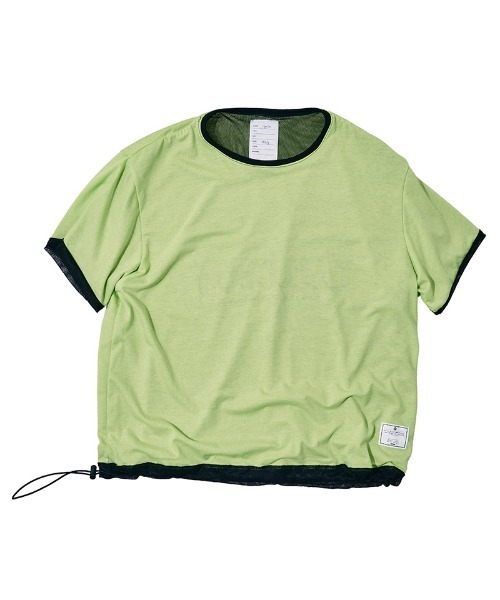 EFFECTEN(エフェクテン)の「mt10571-Basic logo reversible mesh Tee リバーシブルメッシュTシャツ(efdig-05)(Tシャツ/カットソー・メンズ・ブラウン系その他/グレー系その他/ブラック×イエロー・M/L)」の12枚目の写真