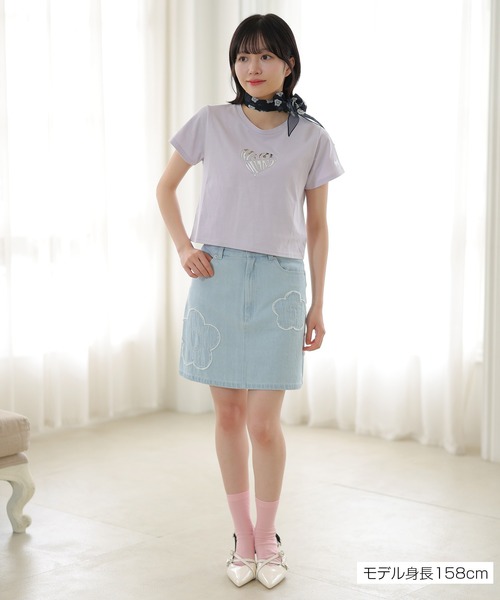 MARY QUANT（マリークワント）の「メタリックプリント Tシャツ（Tシャツ/カットソー・レディース・ブラック/ホワイト/パープル・M）」の18枚目の写真