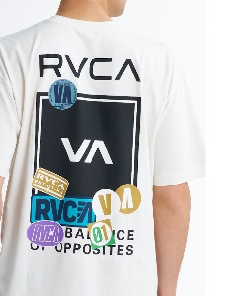 RVCA(ルーカ)の「ルーカ RVCA アウトドアカジュアル 半袖Tシャツ VACATION TAG BOX(Tシャツ/カットソー・メンズ・ブラック/オフホワイト・L/M/S)」の1枚目の写真