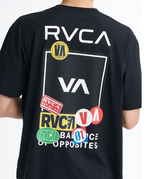RVCA(ルーカ)の「ルーカ RVCA アウトドアカジュアル 半袖Tシャツ VACATION TAG BOX(Tシャツ/カットソー・メンズ・ブラック/オフホワイト・L/M/S)」の2枚目の写真