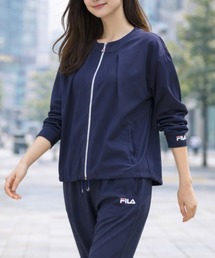 ノーカラージャケット（ブルー・ネイビー/青色系）ファッション通販