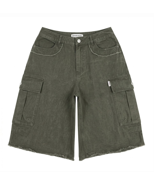 ORDINARY HOLIDAY（オーディナリー ホリデー）の「CARGO WIDE SHORTS [KHAKI]（その他パンツ・レディース・その他・SMALL/MEDIUM）」の3枚目の写真