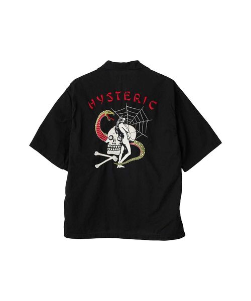 HYSTERIC GLAMOUR(ヒステリックグラマー)の「SNAKE&SKULL刺繍 ユーティリティシャツ(シャツ/ブラウス・メンズ・カーキ/ブラック・SMALL/MEDIUM/LARGE/X-LARGE)」の2枚目の写真