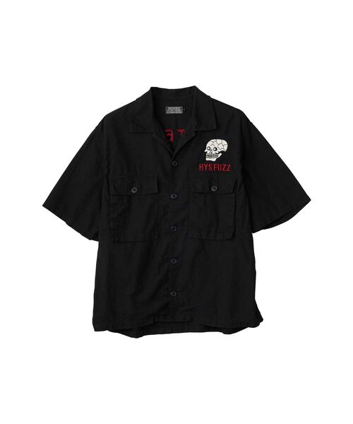 HYSTERIC GLAMOUR(ヒステリックグラマー)の「SNAKE&SKULL刺繍 ユーティリティシャツ(シャツ/ブラウス・メンズ・カーキ/ブラック・SMALL/MEDIUM/LARGE/X-LARGE)」の6枚目の写真