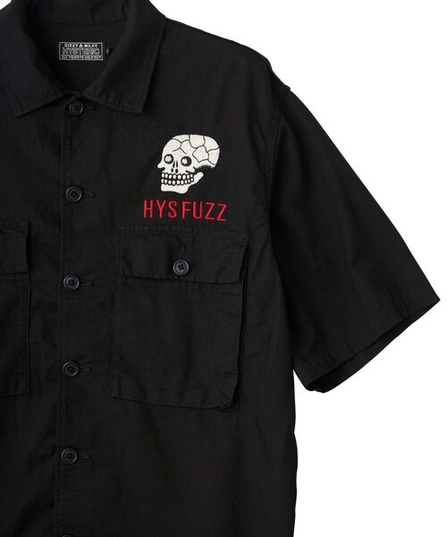 HYSTERIC GLAMOUR(ヒステリックグラマー)の「SNAKE&SKULL刺繍 ユーティリティシャツ(シャツ/ブラウス・メンズ・カーキ/ブラック・SMALL/MEDIUM/LARGE/X-LARGE)」の3枚目の写真